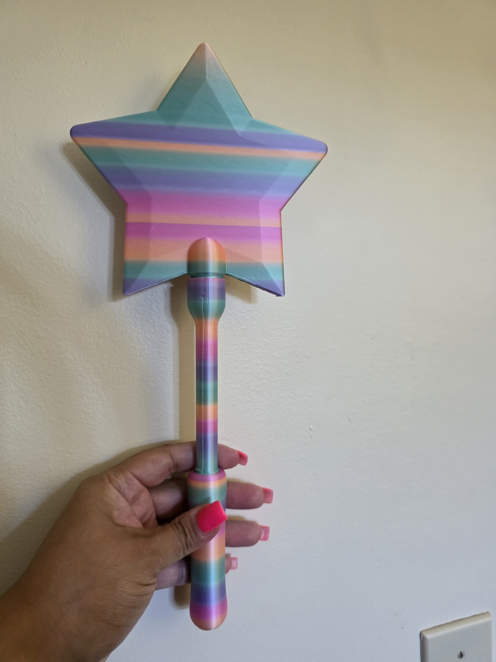 Multicolor Star Wand For Credit Cards- Pastel Rainbow